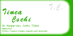 timea csehi business card